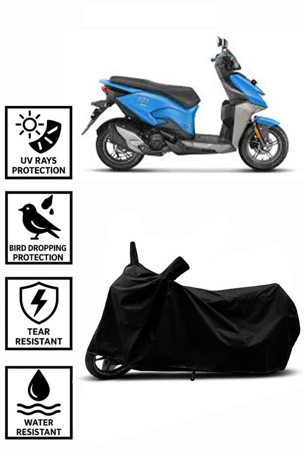 Image of Heavy Duty Waterproof Scooty & Bike Cover for Hero xoom 110 - UV Resistant, Dustproof & Rain Protection, All-Weather Outdoor Cover for Bikes & Scooty with Buckle Straps