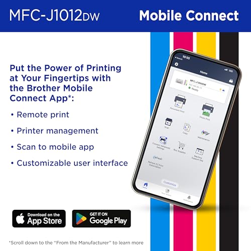 Brother MFC-J1012DW Wireless Colour Inkjet All-in-One Printer with Mobile Device and Duplex Printing, for Home Office and Personal Use, Refresh Subscription Ready - Image 4