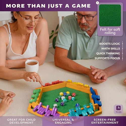 Mexican Train Double 12 + Shut The Box juego 2 en 1 miniatura 6