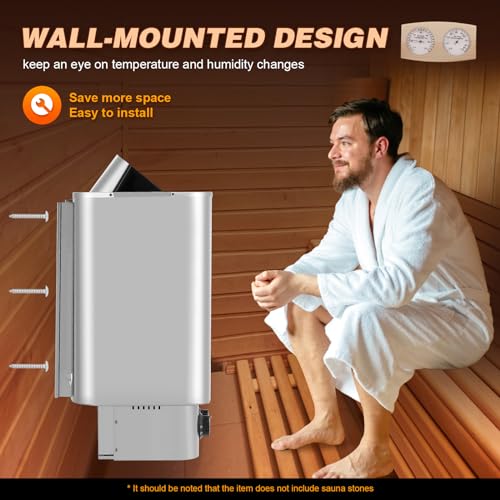 Mxmoonant WJW-8 Sauna Heater, 6Kw 220V Electric Sauna Heaters Stove Dry Steam Sauna Bath thumb #3