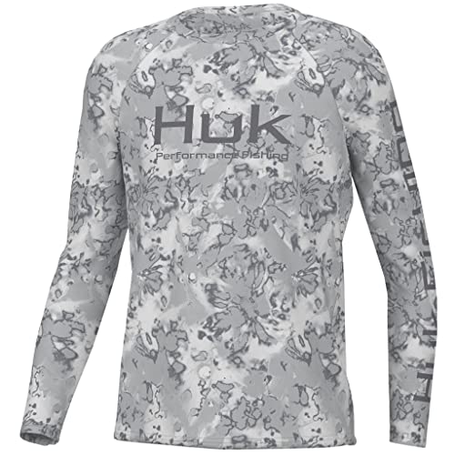 Image of HUK Kids Pursuit Pattern Long Sleeve Shirt, Fishing Shirt for Kids