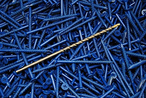 1,500 PCS Phillips Flat Head 3/16 x 3-1/4 Concrete Screws Tapcons + 3 Bits Bulk for DIY Real Men