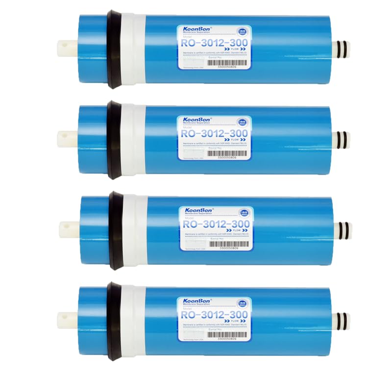 Membrana RO-3012-300 GPD ad alte prestazioni - serie residenziale - per impianti ad osmosi 4 PEZZI