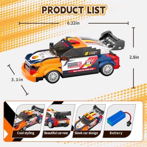 BLmukce STEM Building Toys for 6 7 8 9 Years Old, 261PCS Remote Control RC Race Car Engineering Construction Kit, Educational Learning Blocks Set, Best Birthday Gift for Boys Girls Ages 6-8+ by BLmukce - Used condition - Image 5