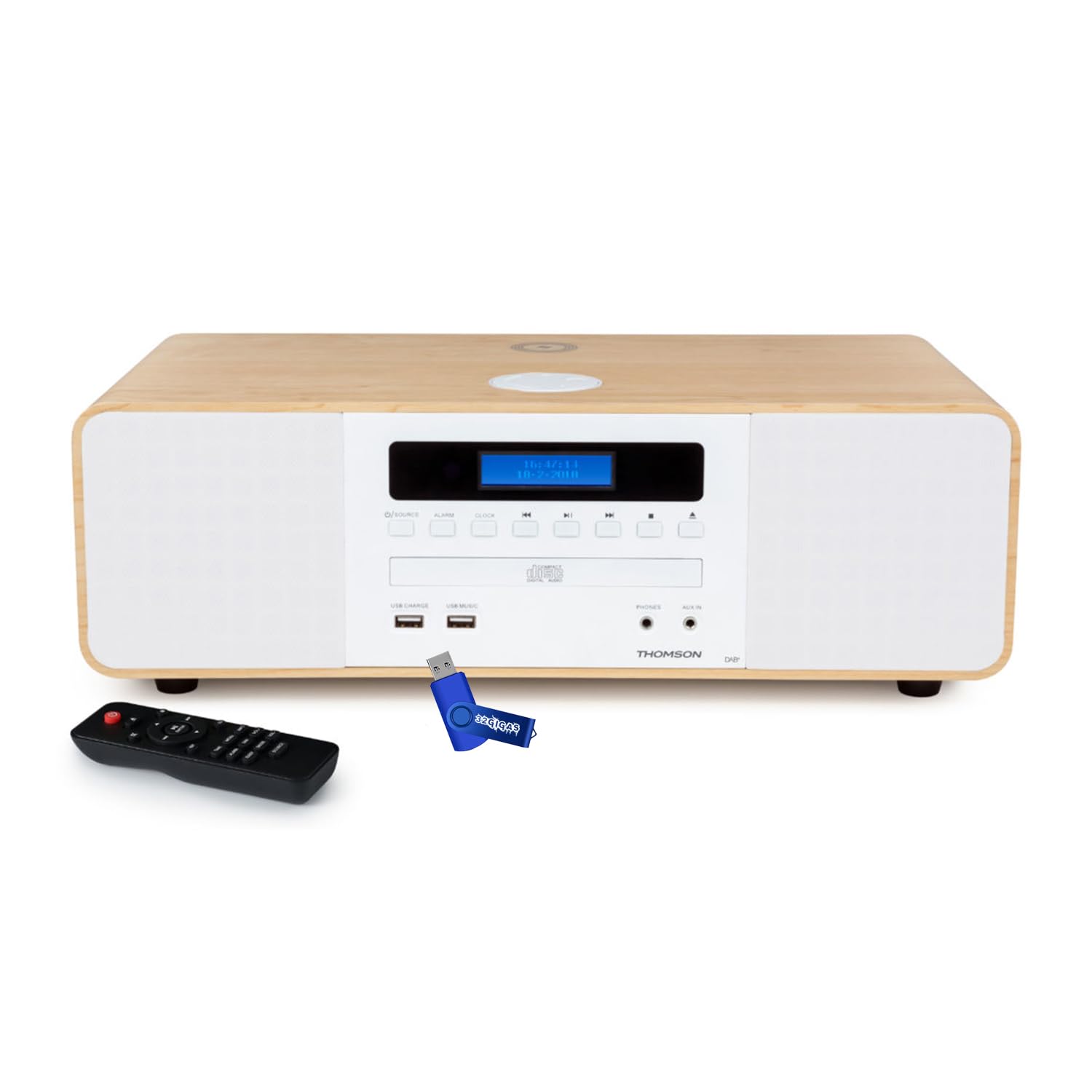 Micro Chaine CD/Bluetooth MP3/USB/DAB+ MIC201IDABBT Thomson - Puissance 60W + clé USB 32gigas