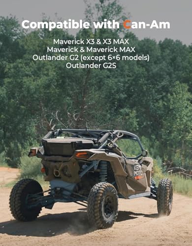 Image of KEMIMOTO X3 Cargo Box, Rear Storage Box Trunk Rack Storage Compatible with Can-Am Maverick X3 Outlander(Except 6x6) Renegade, UTV Accessories, Replace 715004778