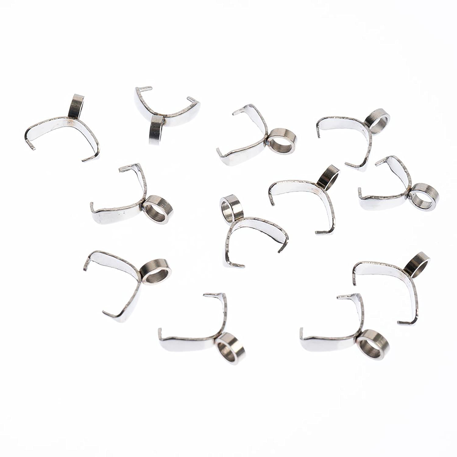 Bélière pinch bail 9mm acier inoxydable pour sublimer vos colliers faits main au quotidien
