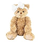 40 cm Teddybär Daniel\'s Freundin blond/weiß mit Schleife 40cm Plüschteddybär Bukowski