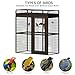 Large Bird Cage for Parakeets Outdoor Bird Aviary Parrot Cage with Perch, Birdcage for Macaws Canaries Parrots Budgie Lovebirds-Black (2 Box Set)