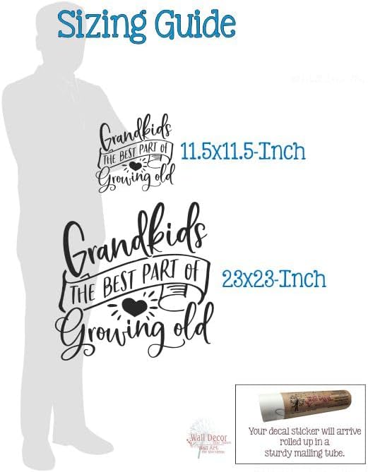 Grandkids Best Part of Growing Old Quote Decals for Wall - Die-Cut Vinyl Wall Art - Family Quotes Wall Decor - Living Room Wall Stickers - Matte Vinyl Wall Decal Sayings image 5