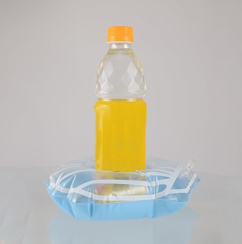 Miniatura 9 de Soporte para bebidas inflable para playa, portavasos flotante, bandeja enfriadora flotante, suministros de fiesta en la piscina con bomba de aire,