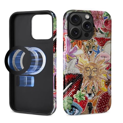 iPhone 16 Pro MaxpP[X [MagSafeΉ] \tgVR + n[h PC h~ ϏՌ ی 2-in-1 P[X fB[X Y - re[W UCN R[W z