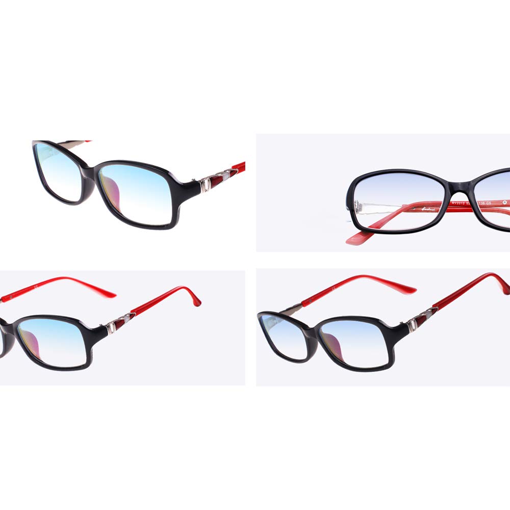 H&RB Bifocali Anti Light Blue Occhiali da Lettura per Le Donne, Lente Bifocale Invisibile per La Distanza E Vicino A Duplice Uso comodità E La Convenienza Senza Rimozione Frequente,Bianca,+1.5