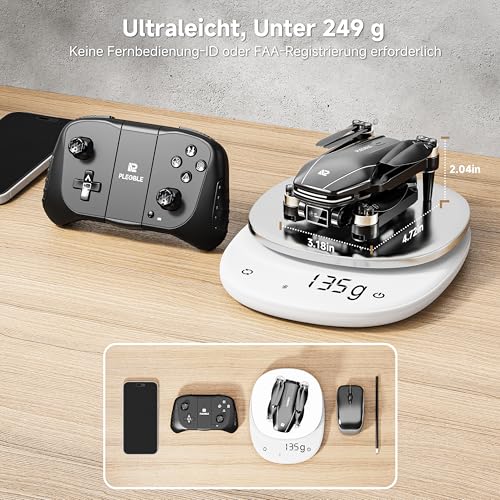 Drohne mit Kamera 4K für Kinder, Mini Drohne Erwachsene, Bürstenlosem Motor FPV RC Drone mit 5G WiFi, Höhenhaltung, 3D Flip, Kopflos Modus, Flugbahn, Spielzeug Geschenke für Jungen ab 8 Jahre – Bild 6