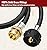Propane Adapter Hose 1 lb to 20 lb Converter Replacement for QCC1/Type1 Tank Connects 1 LB Bulk Portable Appliance to 20 lb Propane Tank (4 Feet)