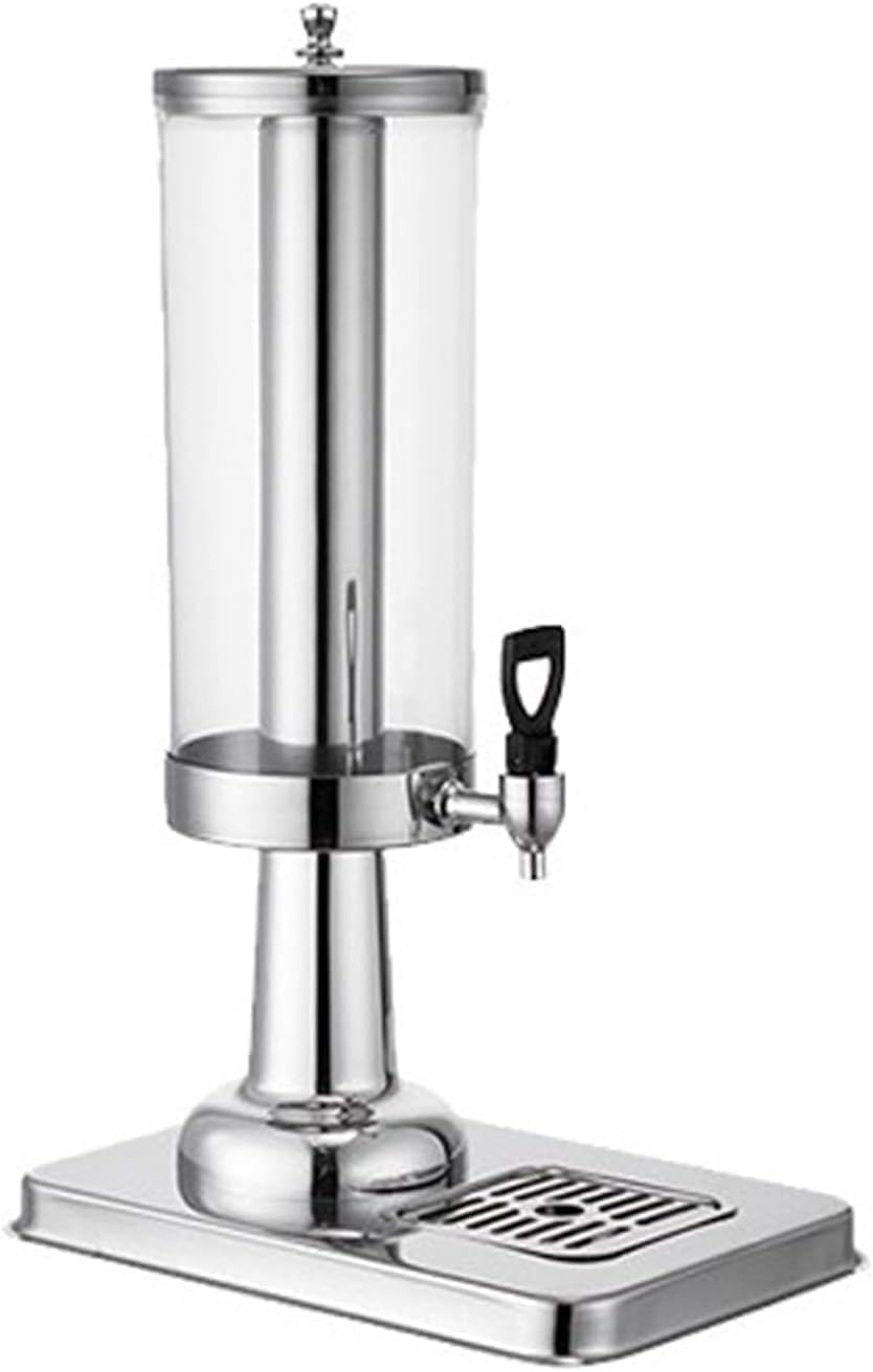 Dispensador de bebidas con grifo, contenedor de bebidas de acero inoxidable para bebidas frías y calientes, ideal para fiestas, eventos, catering, autoservicio doméstico, capacidad de 3 L a 9 L