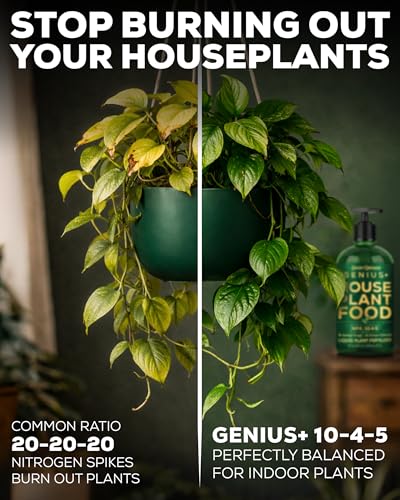 Image of Plant Food for Houseplants, Instant Indoor Plant Fertilizer for Healthier Plants, Clean & Safe for Indoor & Outdoor Use - Smart Grower Genius+ Easy Squirt Pump 8oz Makes 96 Gallons
