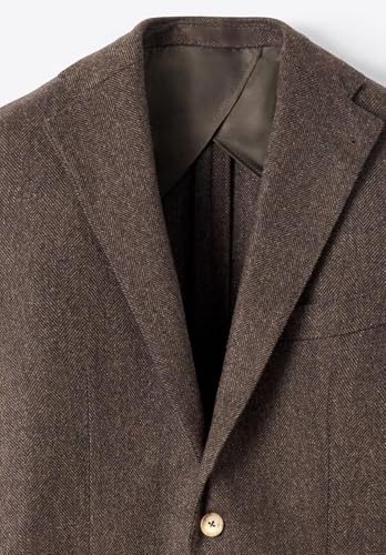 Men's Formal Herringbone Blazer Single Breasted Business Tweed Blend Sports Jacket3