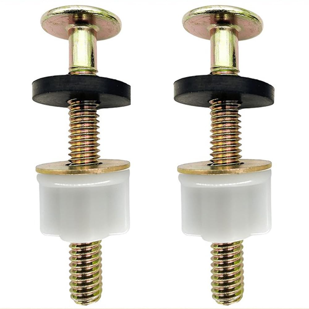 Sarini Set Viti bulloni Sedile WC Universale 2 Pezzi Resistente rondella Metallo Gomma Hardware Cerniera Montaggio Superiore