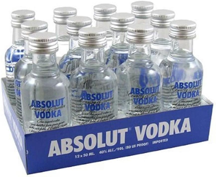 Absolut Blue Plain Vodka 5cl Miniature - 12 Pack