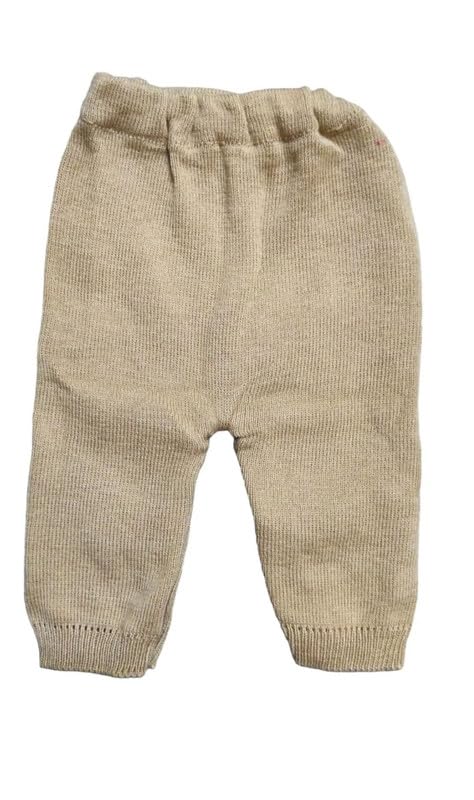 paryag Baby Sweater for Baby Boys & Baby Girls Woollen Full Sleeves, Round Neck Sweater Top, Bottom, Cap & Booties Set (Set of 1) Beige - Image 4 thumbnail