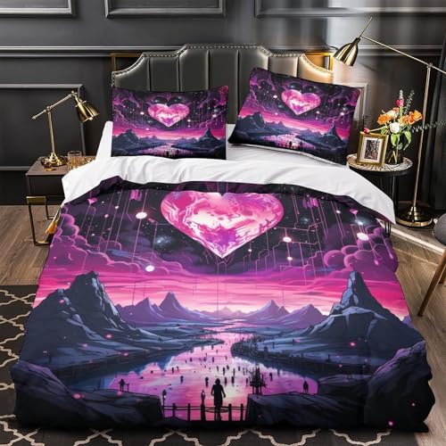 Housse de couette cráneo 3D grand lit résistant aux lavages en microfibre