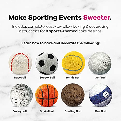 image for Wilton 3D Sports Ball Cake Pan Set, Aluminum Bakeware for Shaped Cakes