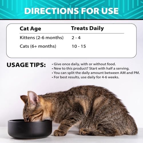 Flea and Tick Prevention for Cats - No Chemicals - Natural Answer to Collars, Drops, Sprays, Shampoo - Flea and Tick Supplement for Cats, Kittens - Oral Chewables with Coconut, Salmon Oil - 500 Treats - 4
