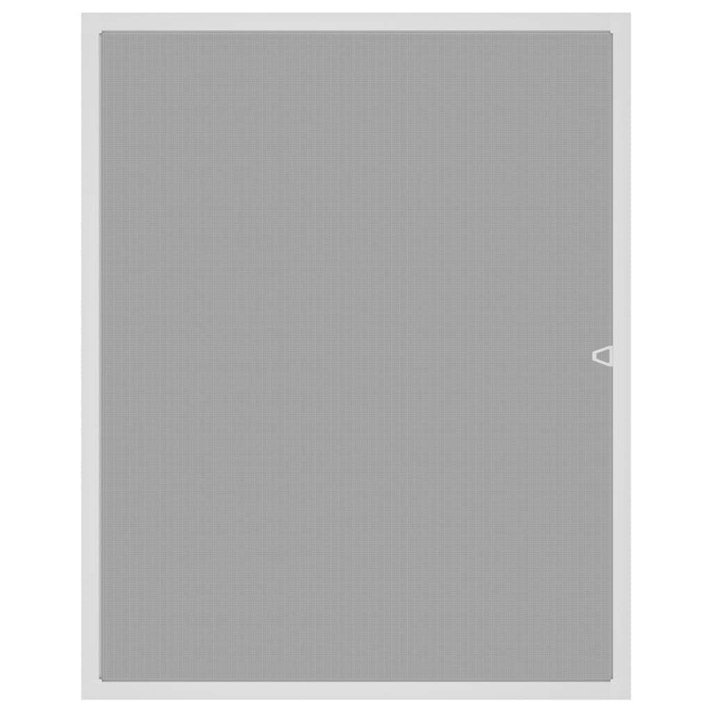 für Fenster Weiß 100x120 cm mit Aluminiumrahmen, zuschneidbares Mückengitter für Schlafzimmer, Wohnzimmer, Balkon, selbstklebend, ohne Bohren, mit Montagezubehör