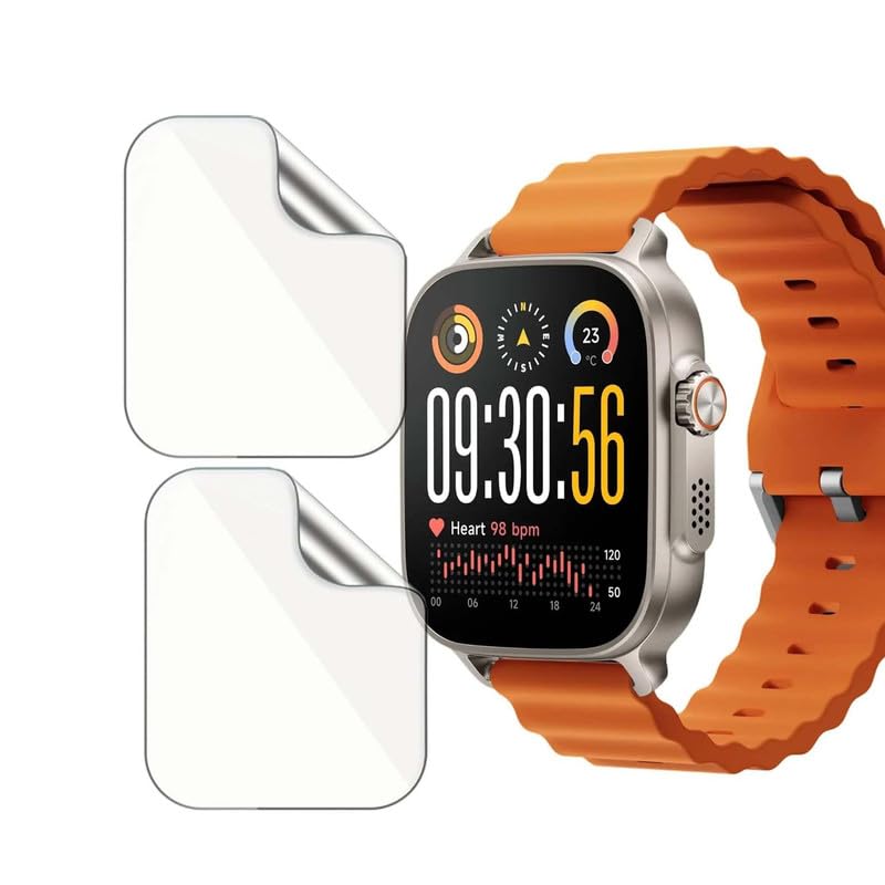 Image of smart watch Screen Guard Protector Compatible for Realme Watch 5 |Ultrathin 0.125mm Flexible Screen Protector TPU Membrane with Edge to Edge Full Screen Coverage & Easy Installation (Pack of - 3)
