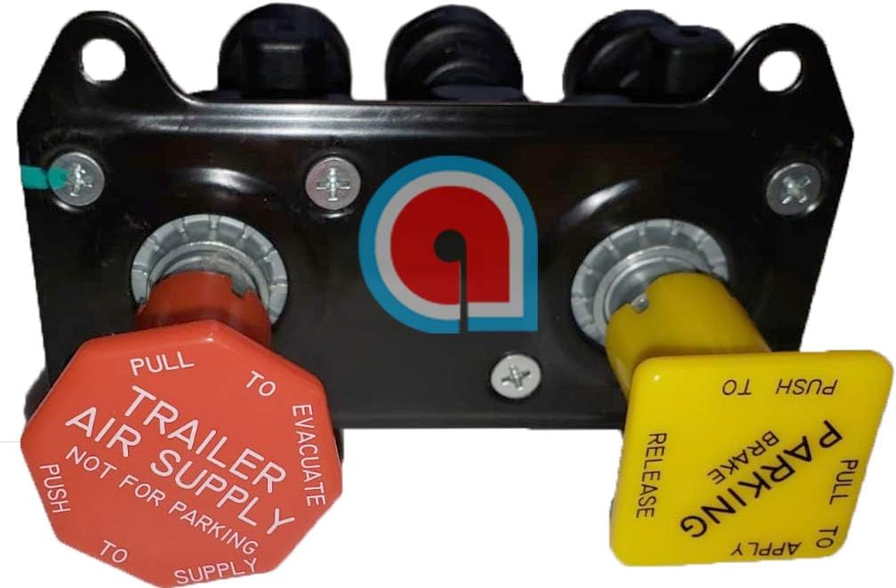 H-30530 MV3 Dash Control Trailer Parking Valve, 0.27 in. Hollow Mounting Holes 1/4" NPT Ports Ref: 800516, 065157