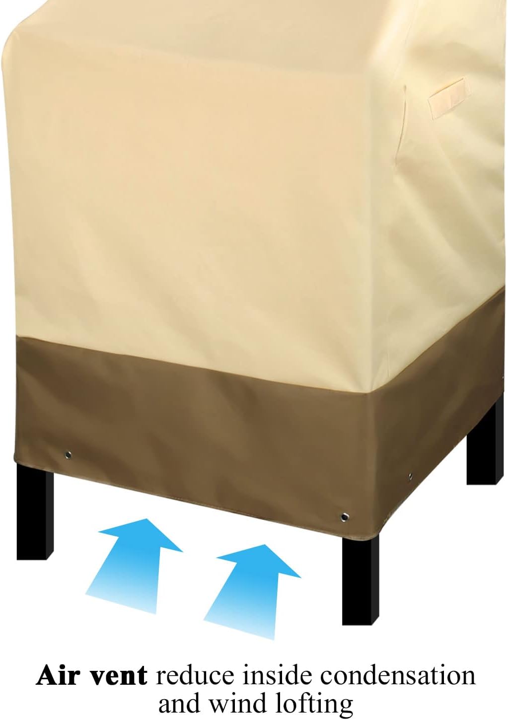 RosieLily High Back Patio Chair Covers Waterproof Heavy Duty Stackable Outdoor Bar Stool Cover Patio Furniture Covers Outside Lounge Deep Seat Covers, High Back-4 Pack Beige
