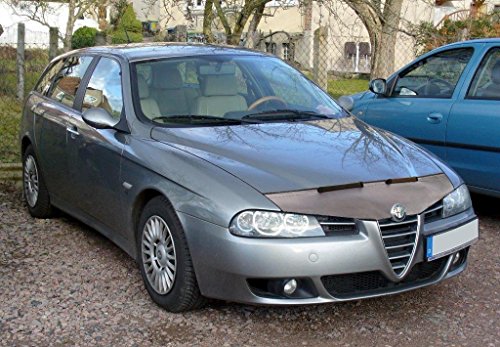 Hood Bra Front End Nose Mask Compatible with Alfa Romeo 156 2003-2005 Bonnet Bra STONEGUARD Protector Tuning