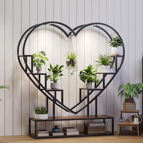 ZSSWSS Pflanzenständer mit Wachstumslicht, Blumenständer...