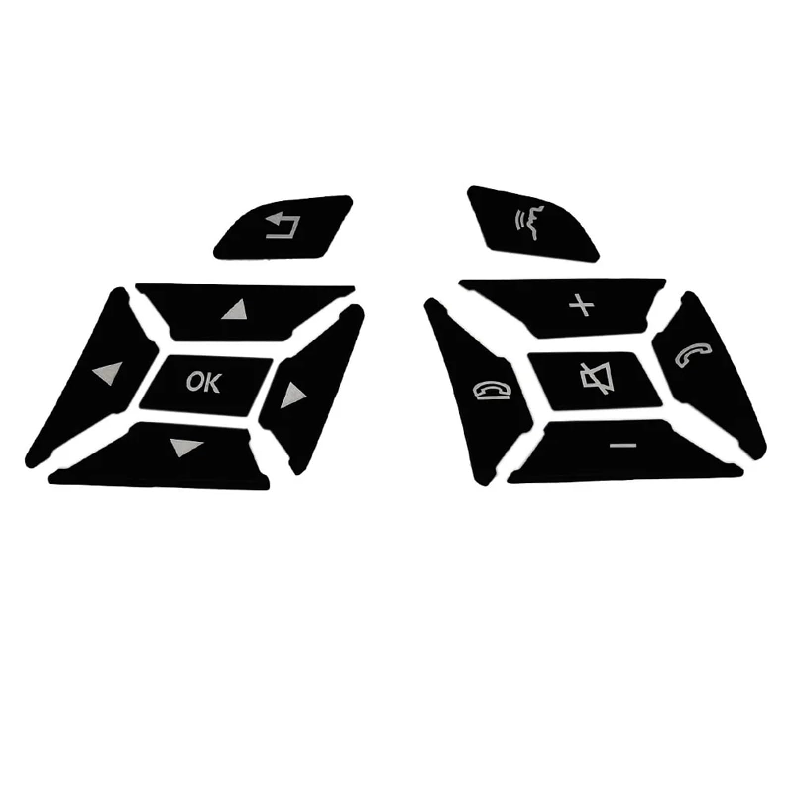 Wsbojxth Black Repair Patch Compatible With Benz A B C E Ml Gl For Cla Gla Glk Class W176 W246 W212 W204 Steering Wheel Button Switch Trim Cover Sticker Decals(Black)