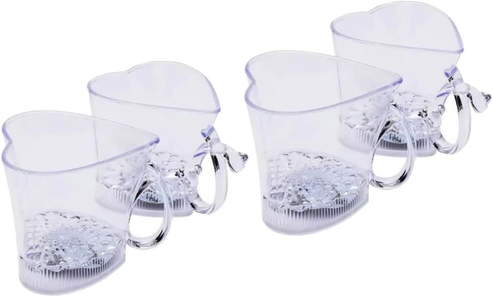 Jarras de cerveza personalizadas Jarras, jarras de cerveza, jarras de cerveza, 4 piezas Taza luminosa Tazas de cerveza de plástico Vasos brillantes Vasos de agua de plástico Vaso con purpurina Vaso de