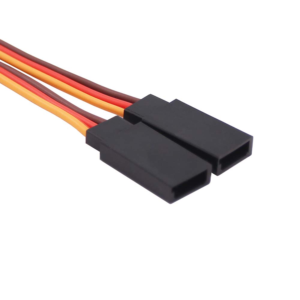OliRC 5-Pack 24" Servo Y Harness Extension Cables - 22awg 60 Core For RC Cars, Drones, Helicopters