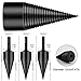 Bohrkegel Holzspalter, 32mm Abnehmbarer Brennholzspalter Bohrer mit 3 Bohrgriffe, Quadratischen/Seckigen/Runden, Brennholzbohrer für Haushalt Bohrmaschine