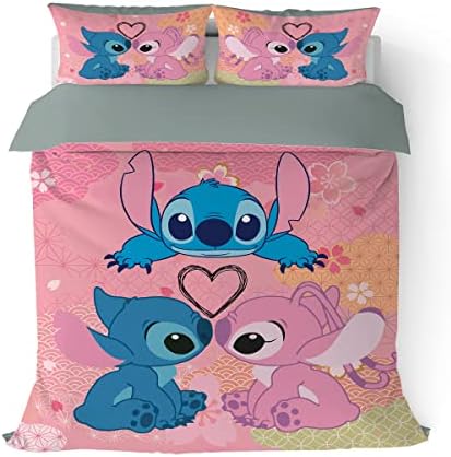 FASHITE Cute Duvet Cover Set Full Size, Anime Cartoon Bedding Set 3 Pieces Soft Microfiber Quilt Cover for Kids Boys Teens Bedroom Decor, Comforter Cover with 2 Pillowcase