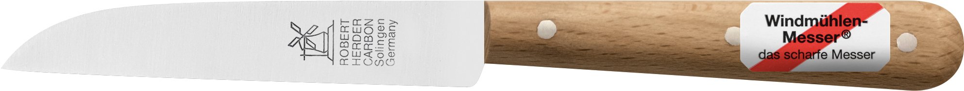 3er Set Gemüsemesser, kleines Küchenmesser, Schälmesser, Windmühlenmesser Klassiker klein