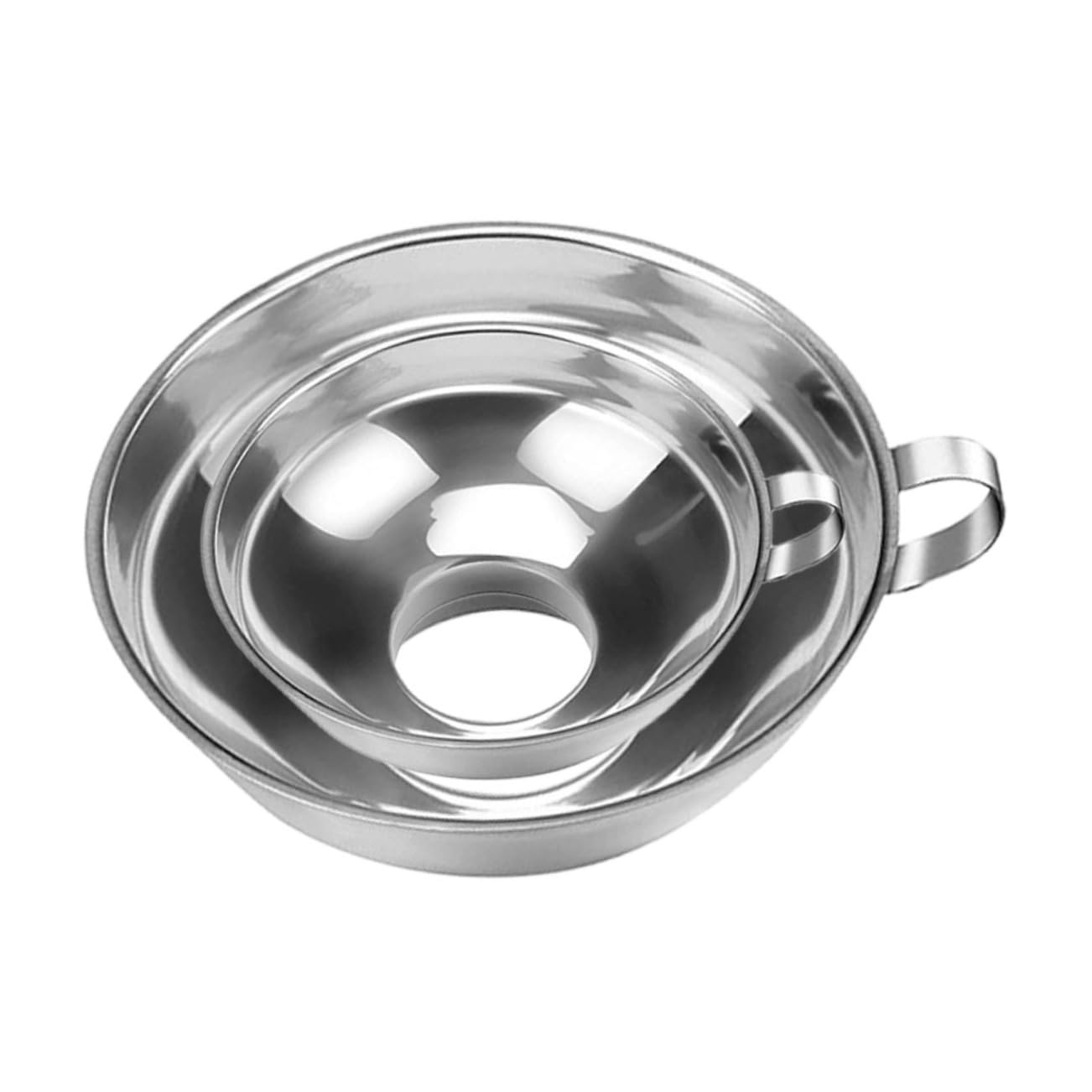 PRETYZOOM 8 Pz imbuto in acciaio inossidabile imbuto per bottiglie di riempimento per conserve per uso cucina imbuti per olio portatili metallico