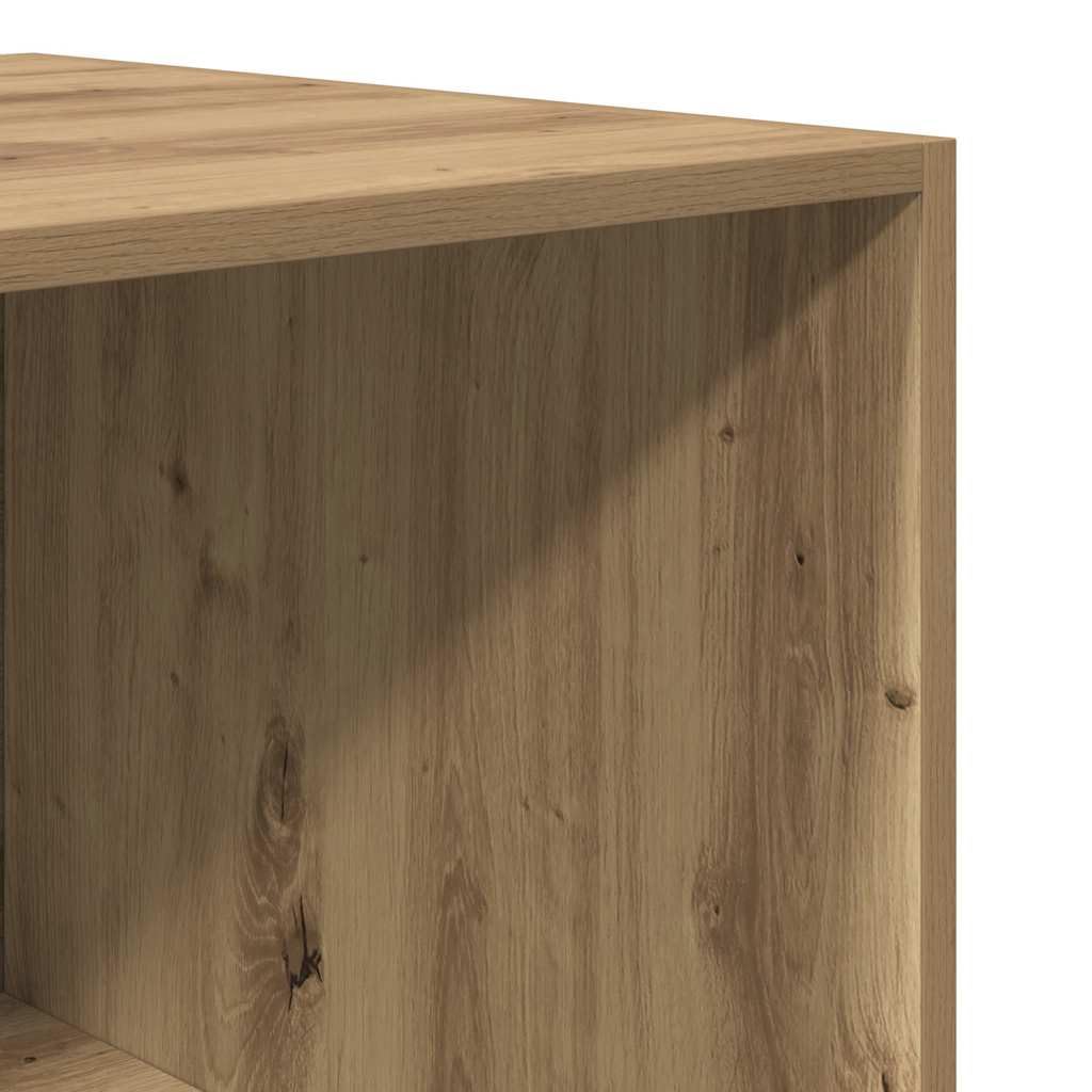 Kleiderschrank Artisan-Eiche 50x50x200 cm Holzwerkstoff mit Schiebetüren und Einlegeböden für Schlafzimmer Flur Kinderzimmer, platzsparendes Ordnungssystem