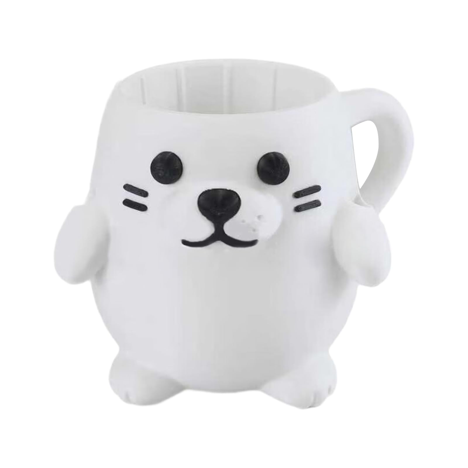 HGENAHGTF Multifunctional Animal Shape Ice Cream Pints Holder with Secret Storage Drawer Antifreeze Handle and Double Spoons Ice Cream Pint Holder