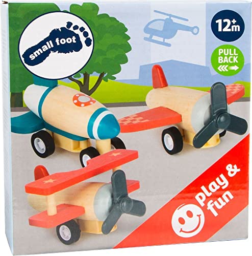 Aviones y cohete Small Foot de madera para evitar plásticos en juguetes de bebé