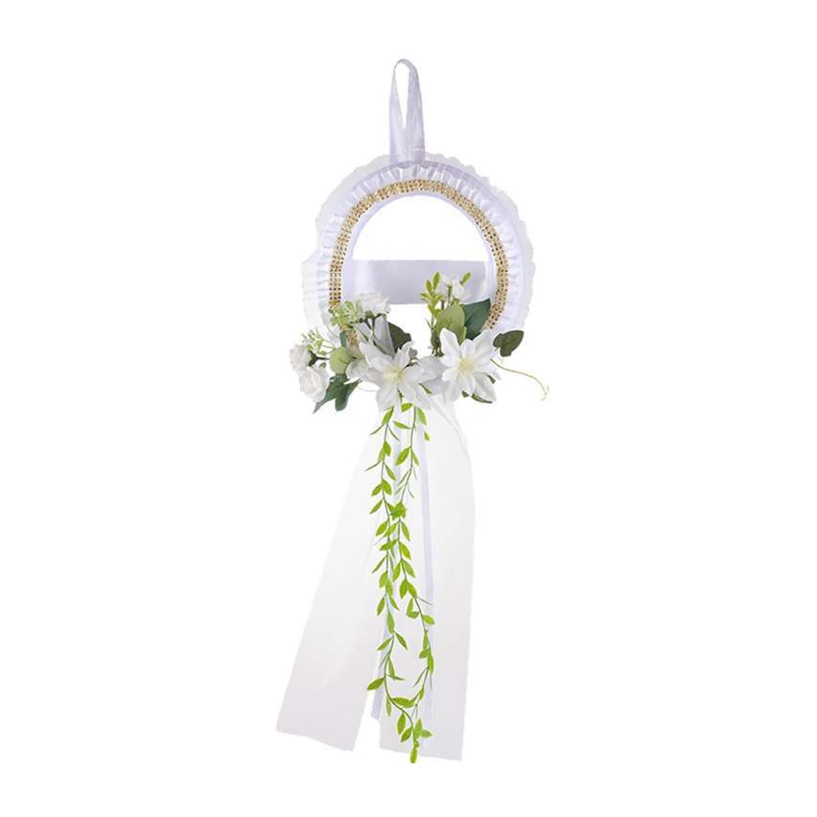 Beautiful Fabric Flower Wreath for Wedding and Home Decoration in European Photo Props Fabric Wedding