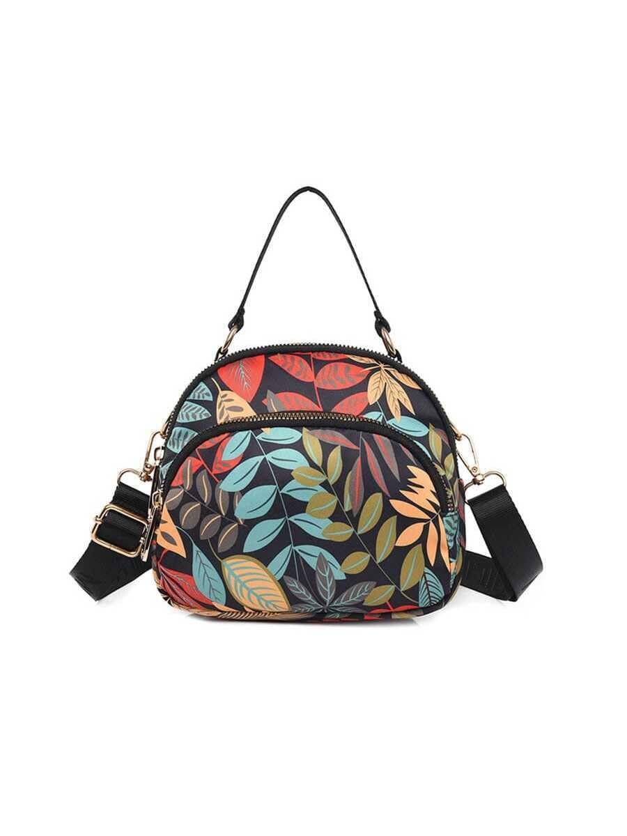 BANQLYN Small Size Backpack Multipurpose Shoulder Bag Crossbody Bag for Girls Women’ s Totes,Black colour bag/Premium solder bag/Premium women bag(Handbag) (Leaf) (B0DC46LFQT) Amazon Price History, Amazon Price Tracker