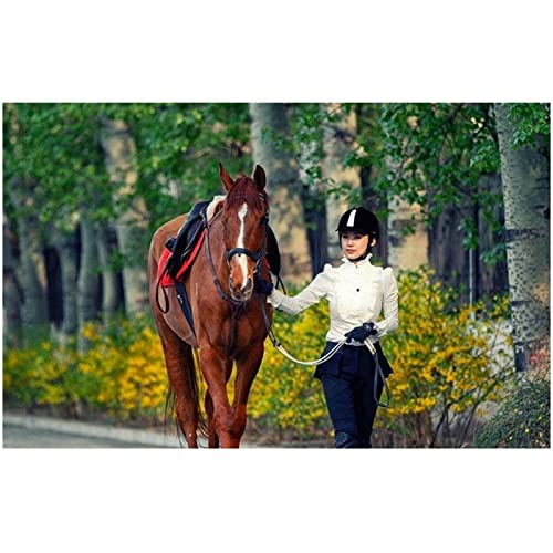 TIEHANZI Professionele 130 cm Britse paardensingel Cinch Hisbiscus stof met verstelbare metalen gesp voor paardrijden, racen en dressuur, dubbelzijdige elastische zadel singel lus ademende buik singel - Afbeelding 7