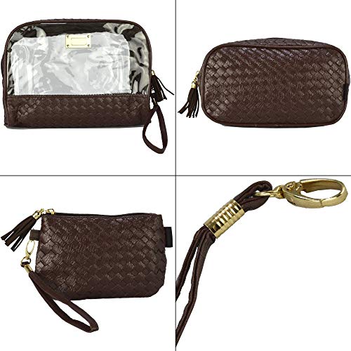 Frasqueiras Necessaire Feminina Luxo Marrom Kit 3 Peças CBRN08278