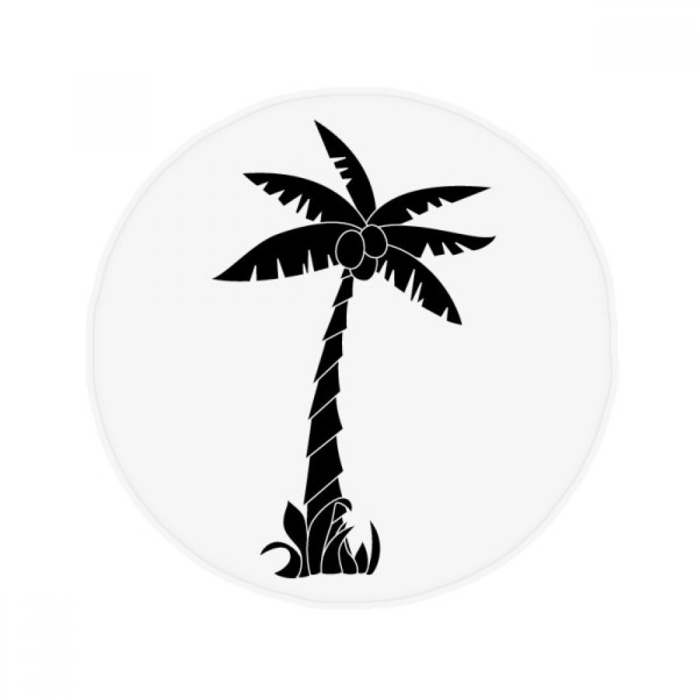 Tapis de bain anti-slip avec imprimé plante exotique noire pour cuisine et salon