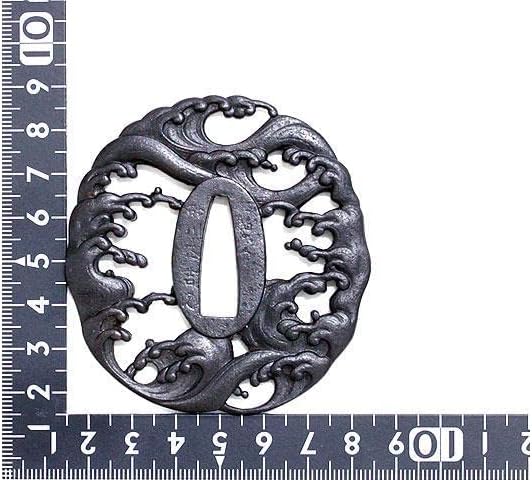 鉄製浮世絵風鍔(つば) 鉄製浮世絵風鍔(つば) 鉄製浮世絵風鍔(つば) 鉄